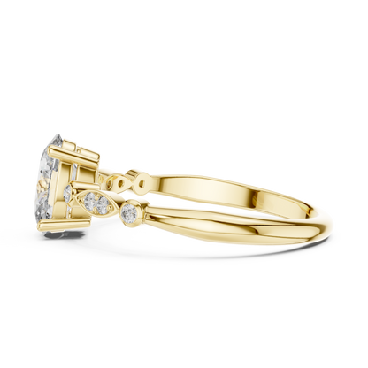 Mixed Shape Lab Grown Diamond Side Stone Ring