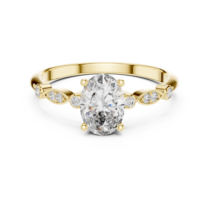 Mixed Shape Lab Grown Diamond Side Stone Ring