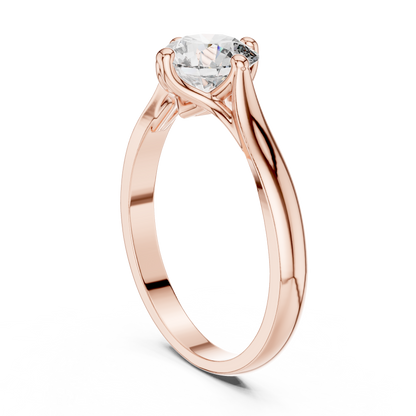 Round Solitaire Lab Grown Diamond Ring