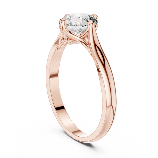 Round Solitaire Lab Grown Diamond Ring