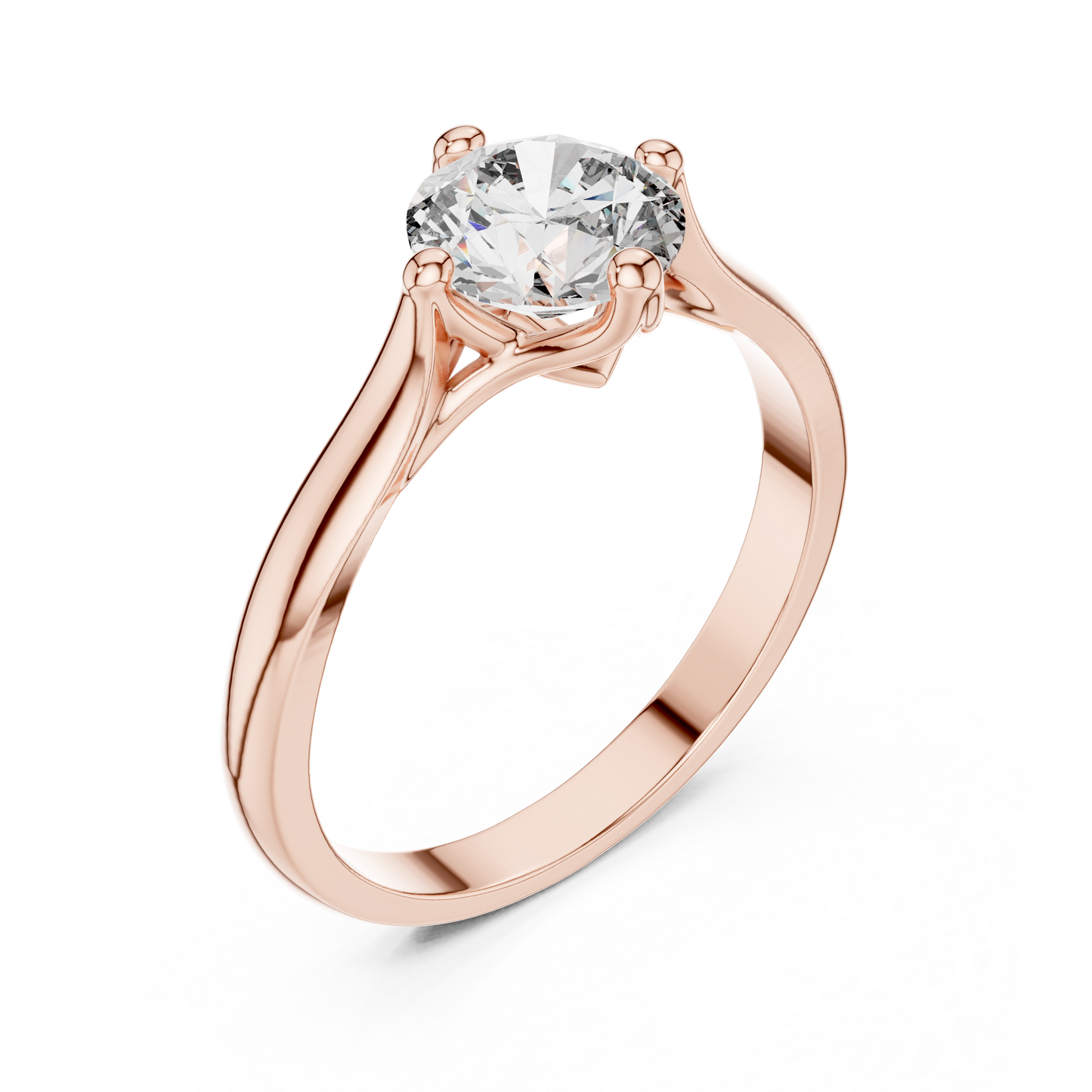 Round Solitaire Lab Grown Diamond Ring