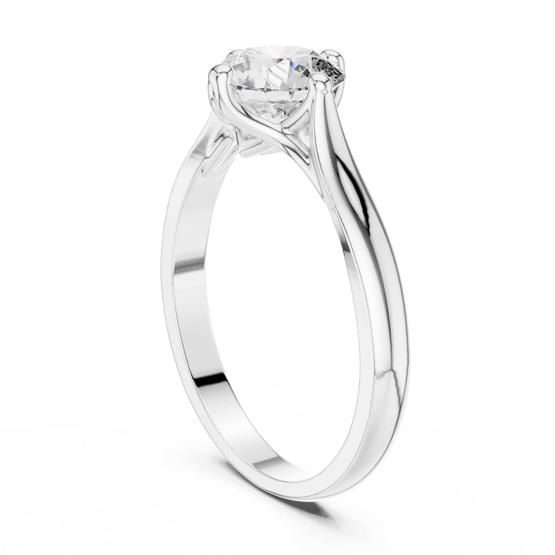 Round Solitaire Lab Grown Diamond Ring