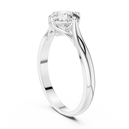 Round Solitaire Lab Grown Diamond Ring