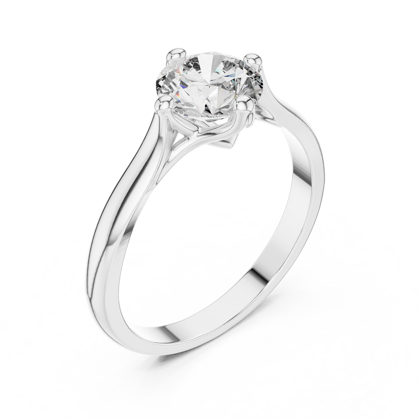 Round Solitaire Lab Grown Diamond Ring