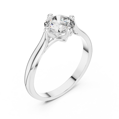 Round Solitaire Lab Grown Diamond Ring