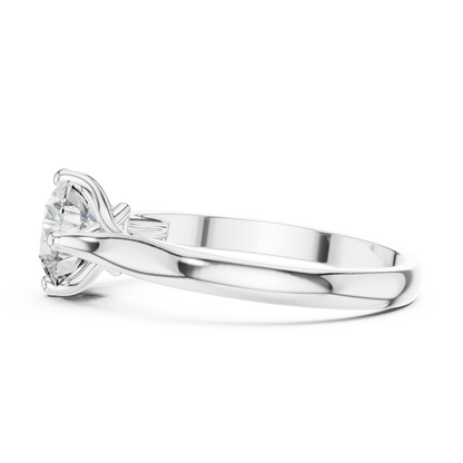 Round Solitaire Lab Grown Diamond Ring