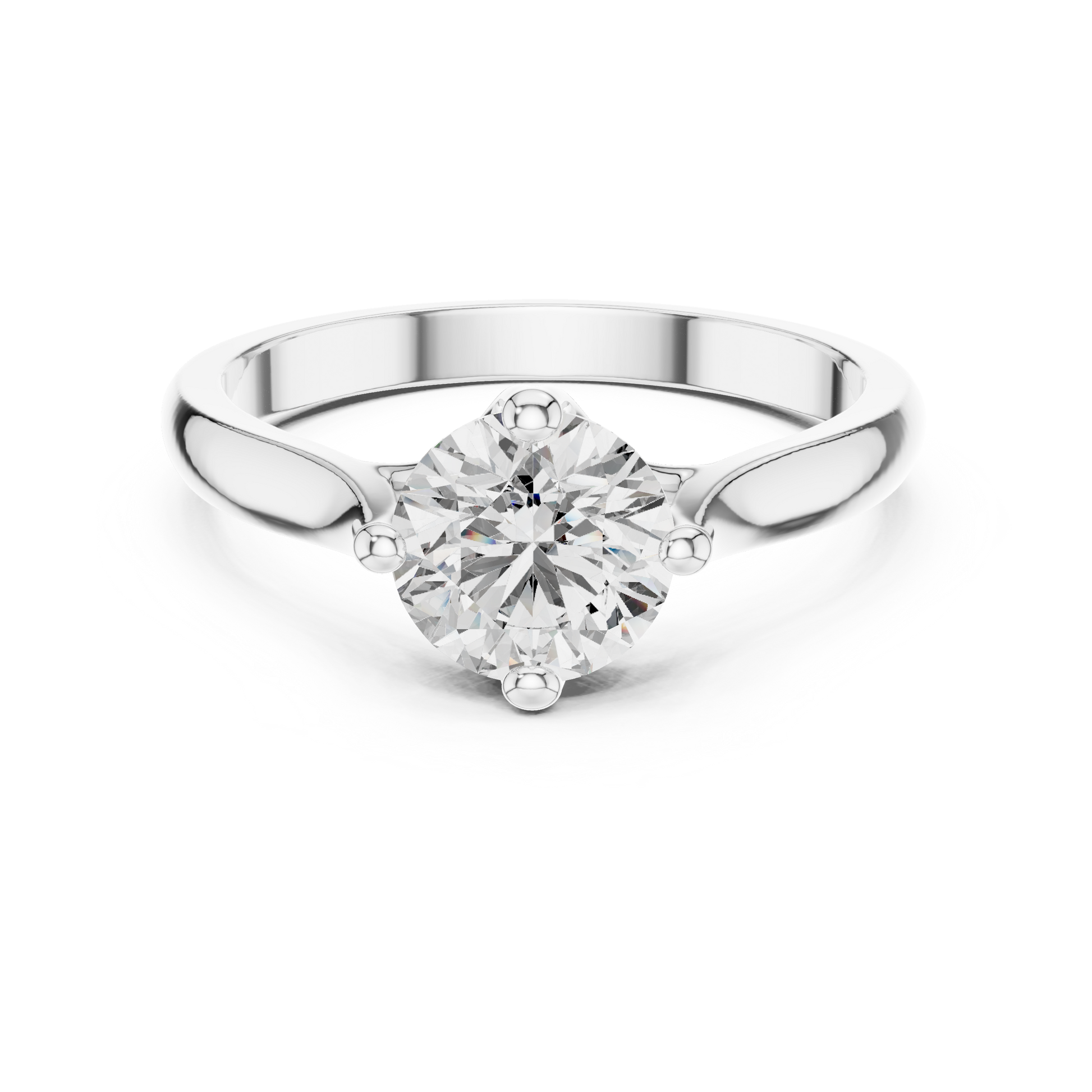 Round Solitaire Lab Grown Diamond Ring