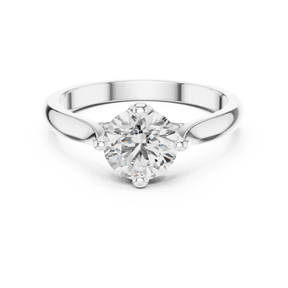 Round Solitaire Lab Grown Diamond Ring