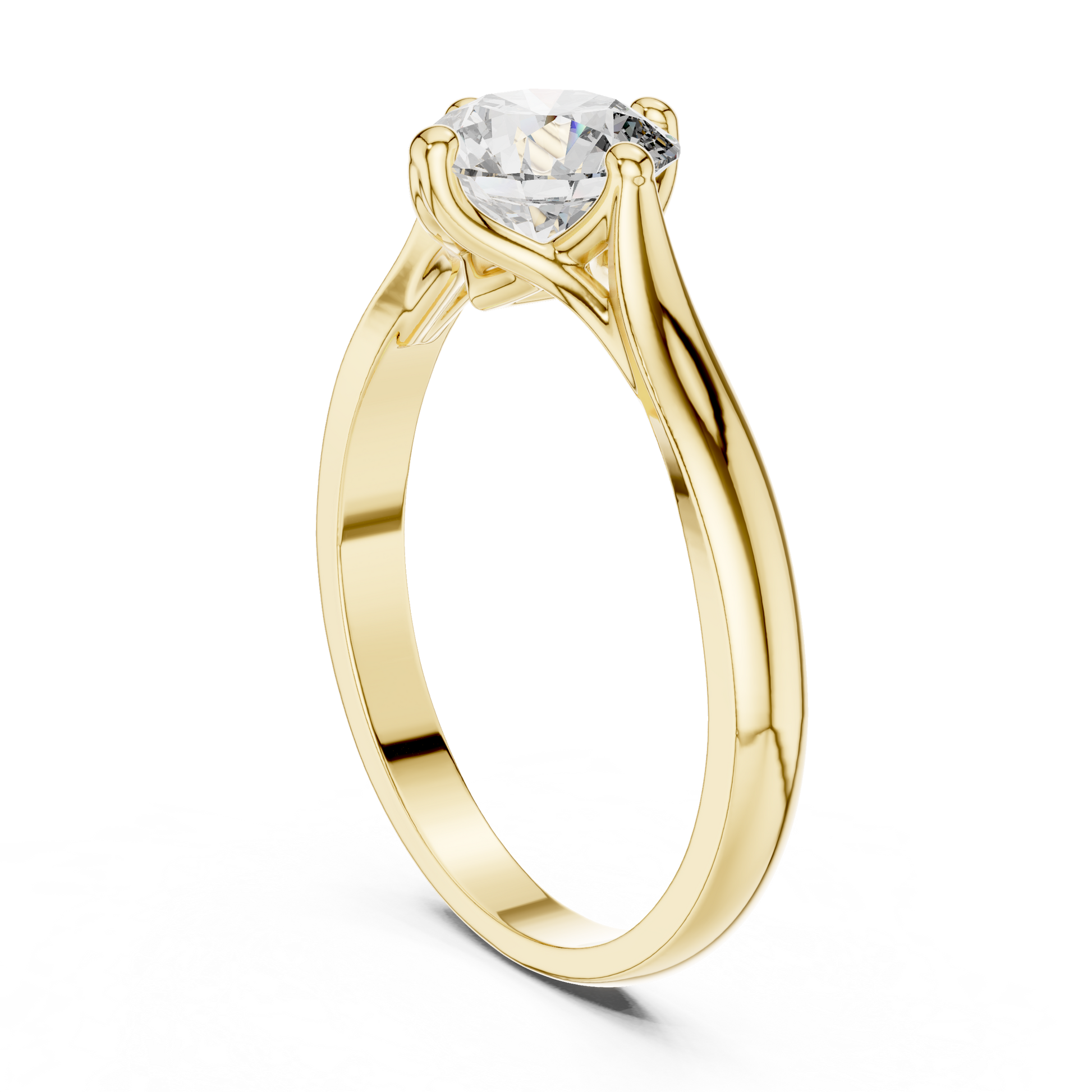 Round Solitaire Lab Grown Diamond Ring