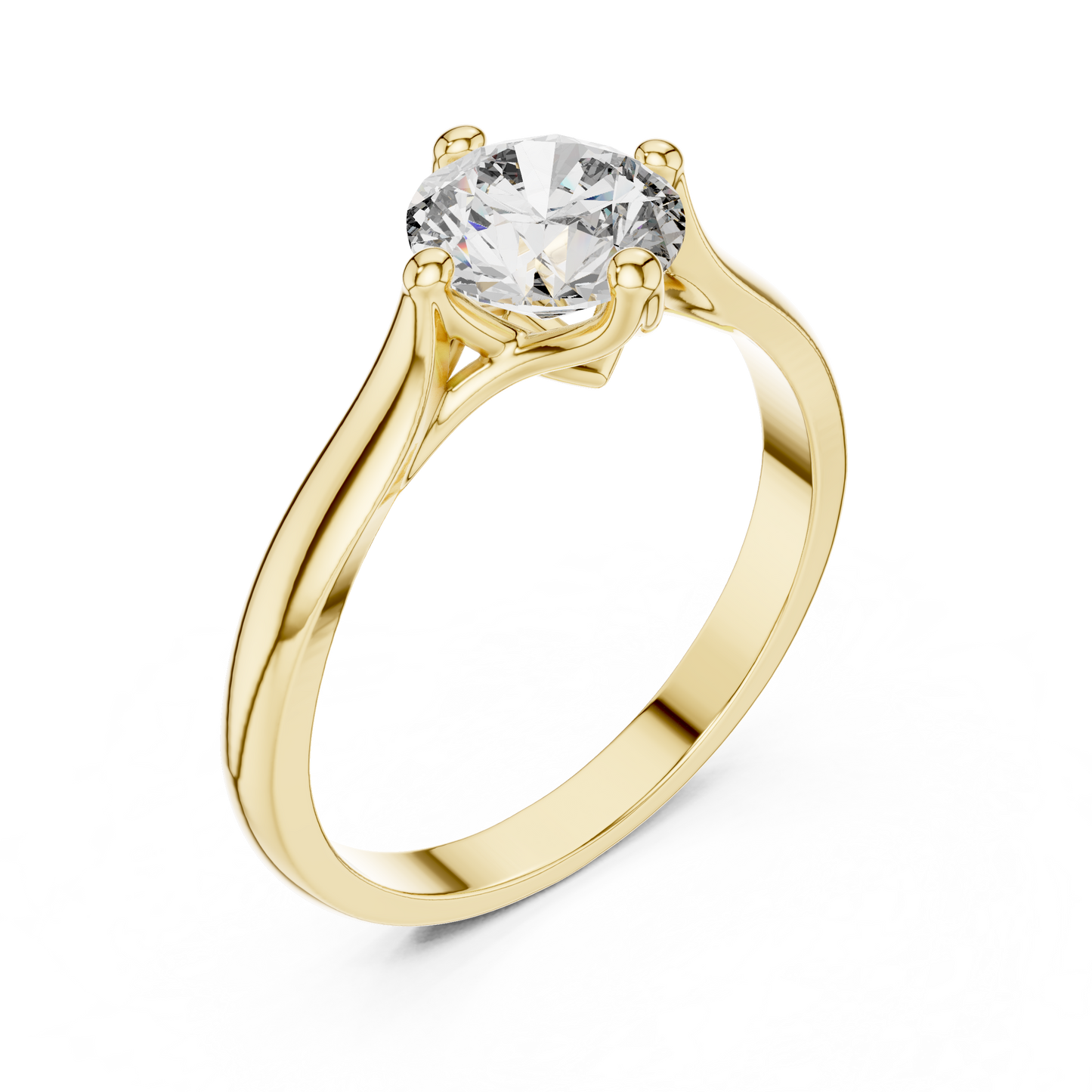 Round Solitaire Lab Grown Diamond Ring