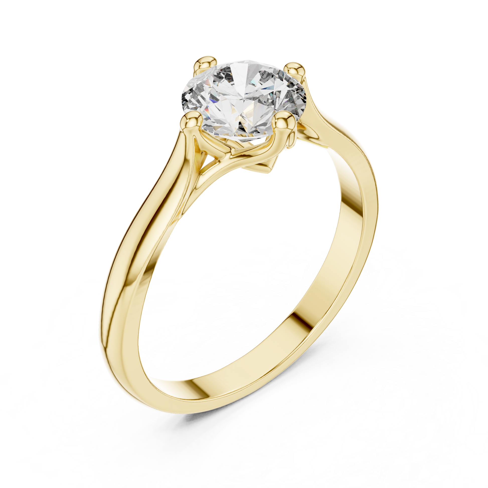 Round Solitaire Lab Grown Diamond Ring