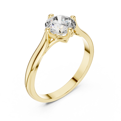 Round Solitaire Lab Grown Diamond Ring