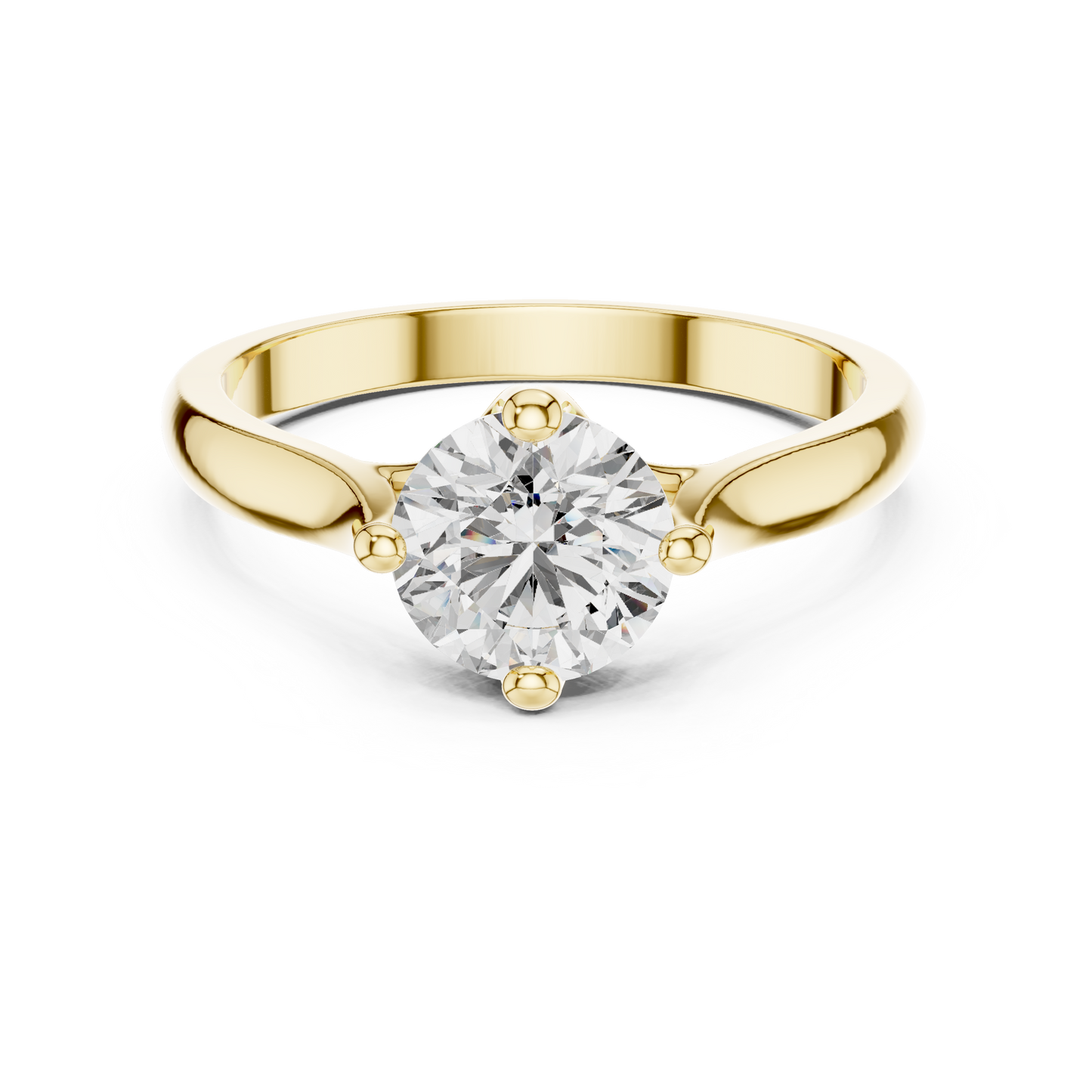 Round Solitaire Lab Grown Diamond Ring