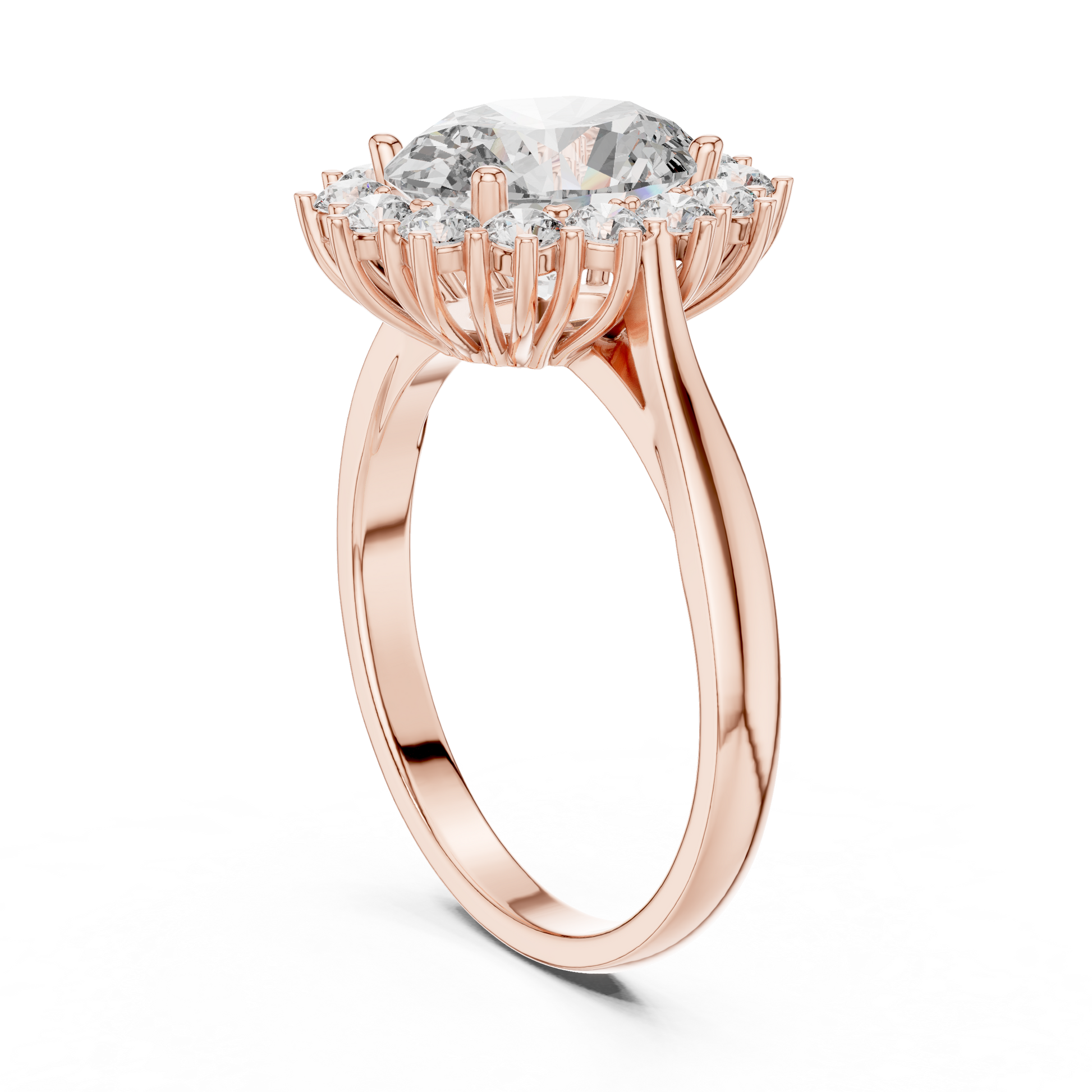 Round Halo Lab Grown Diamond Ring