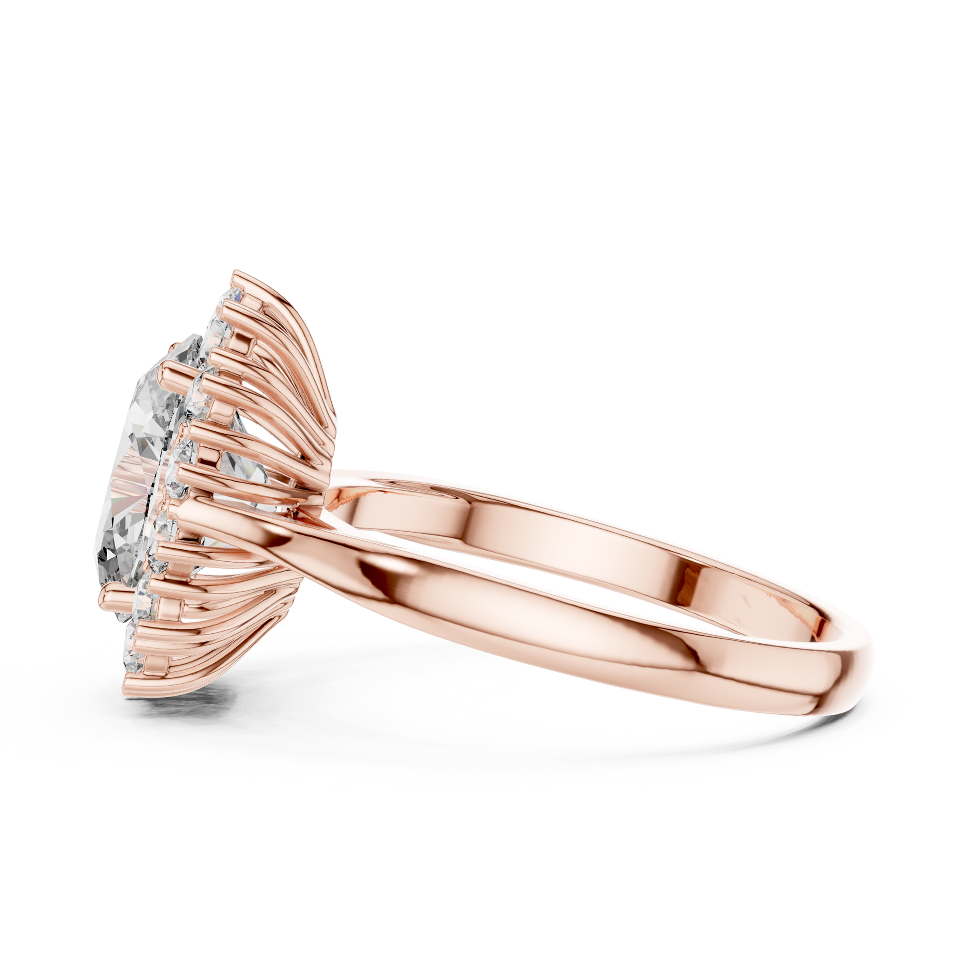 Round Halo Lab Grown Diamond Ring