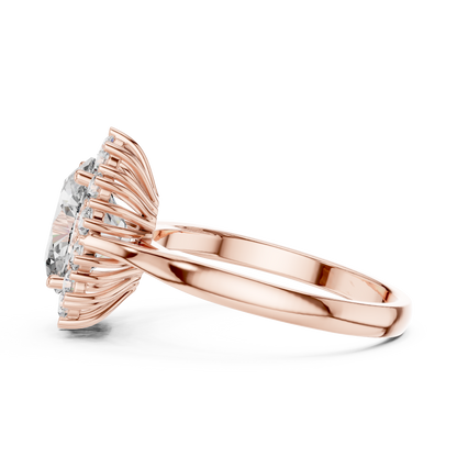 Round Halo Lab Grown Diamond Ring