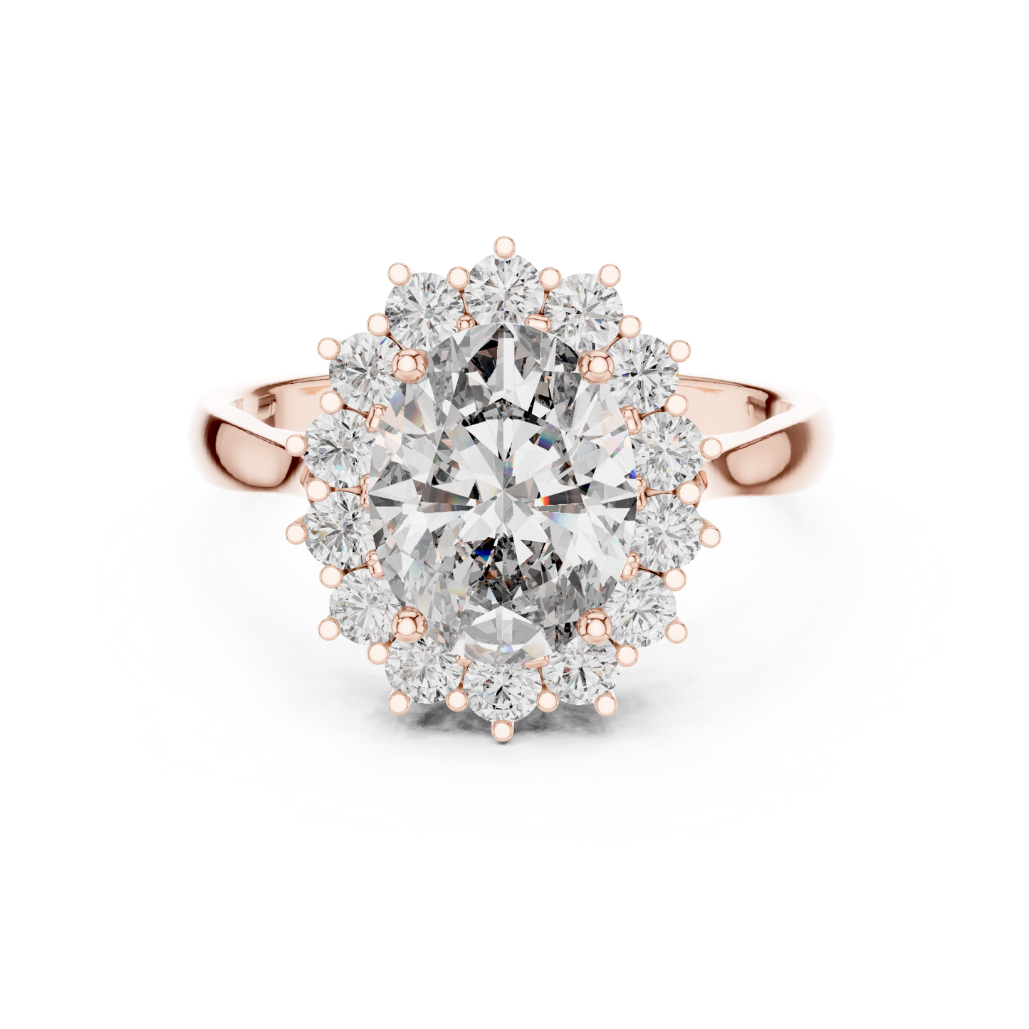 Round Halo Lab Grown Diamond Ring