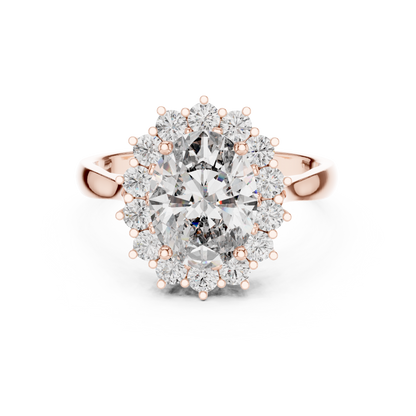 Round Halo Lab Grown Diamond Ring