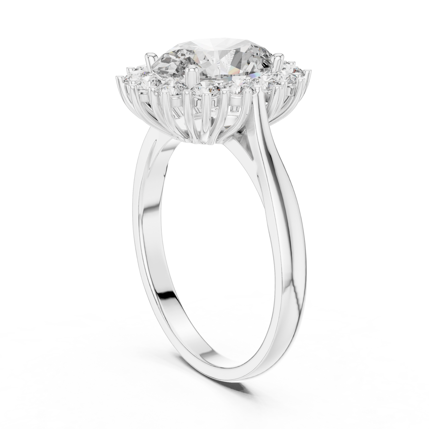 Round Halo Lab Grown Diamond Ring