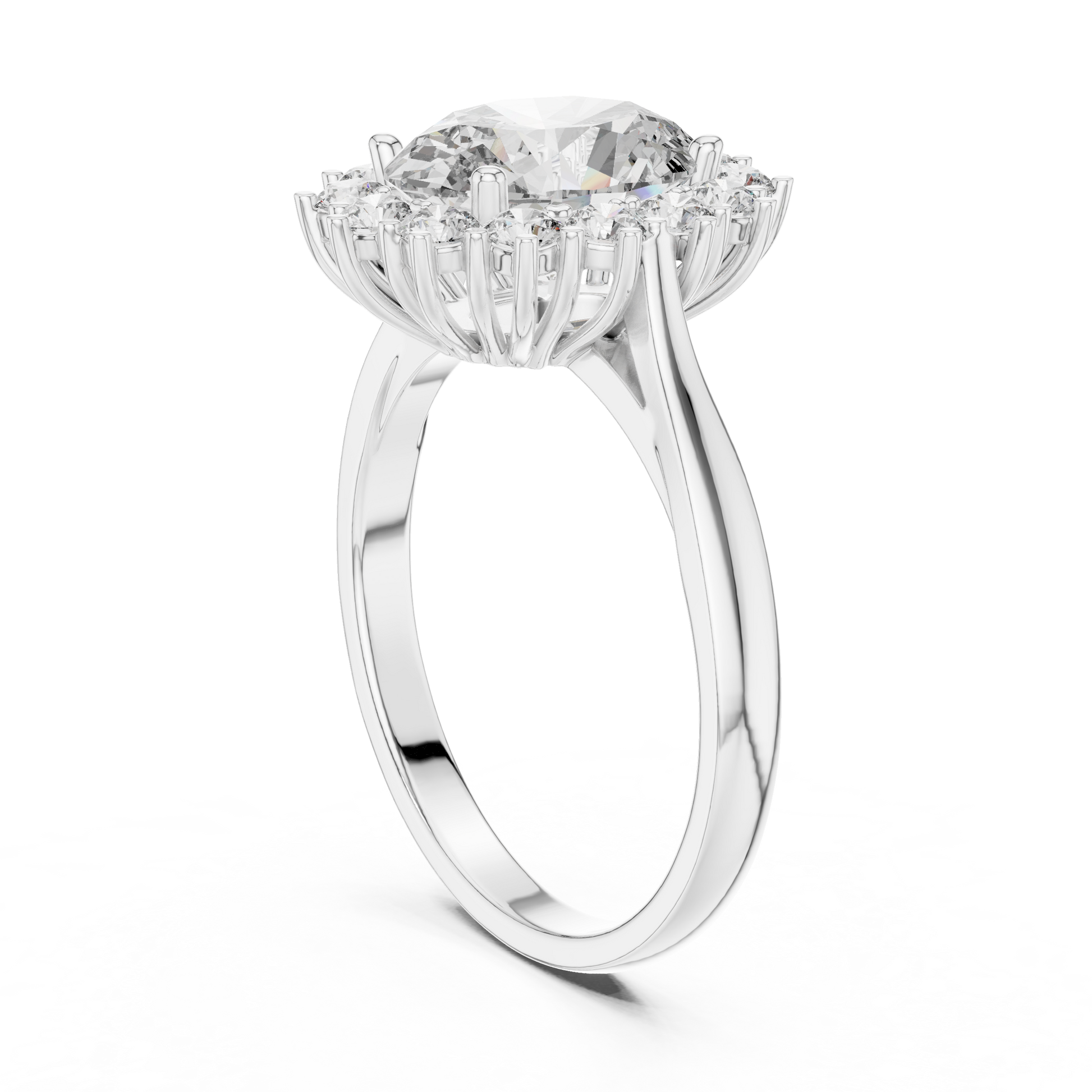 Round Halo Lab Grown Diamond Ring