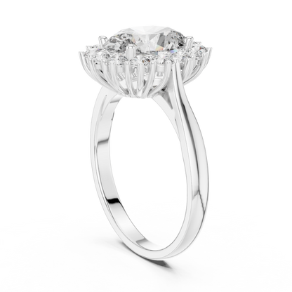 Round Halo Lab Grown Diamond Ring