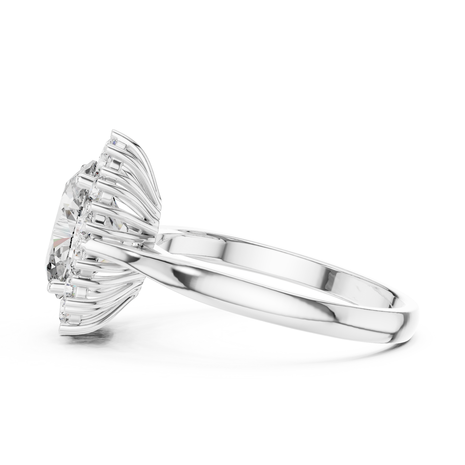 Round Halo Lab Grown Diamond Ring