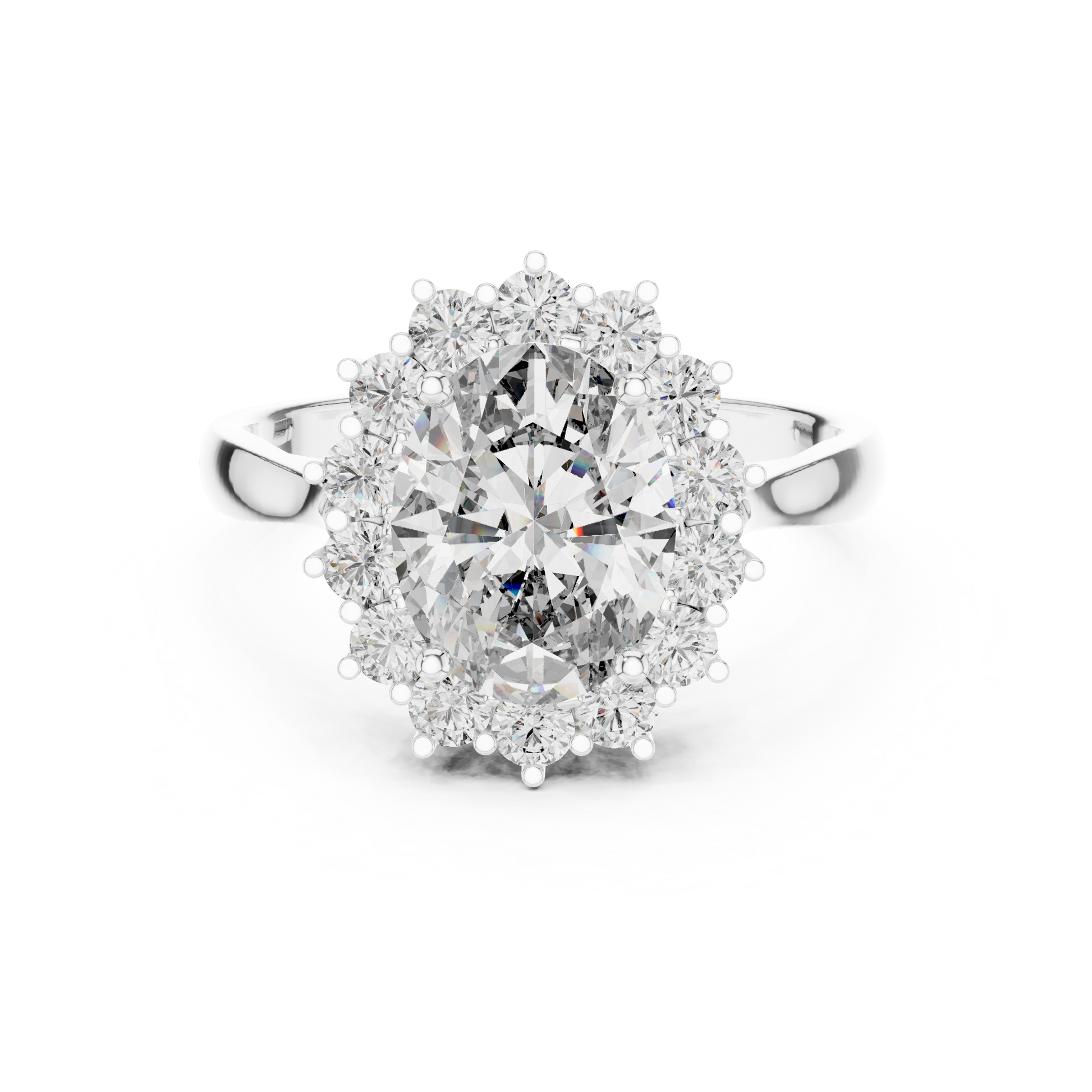 Round Halo Lab Grown Diamond Ring