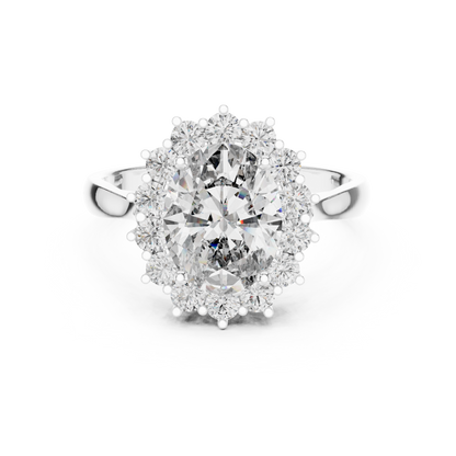 Round Halo Lab Grown Diamond Ring