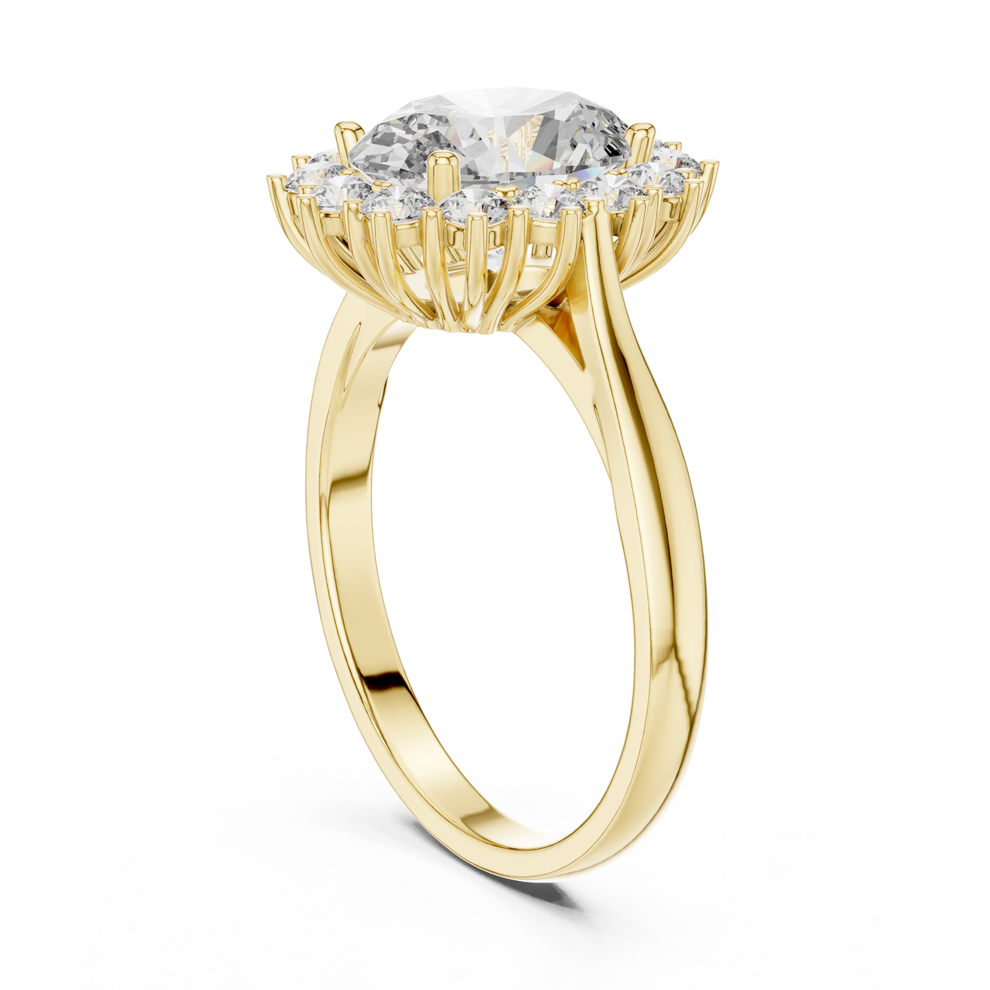 Round Halo Lab Grown Diamond Ring
