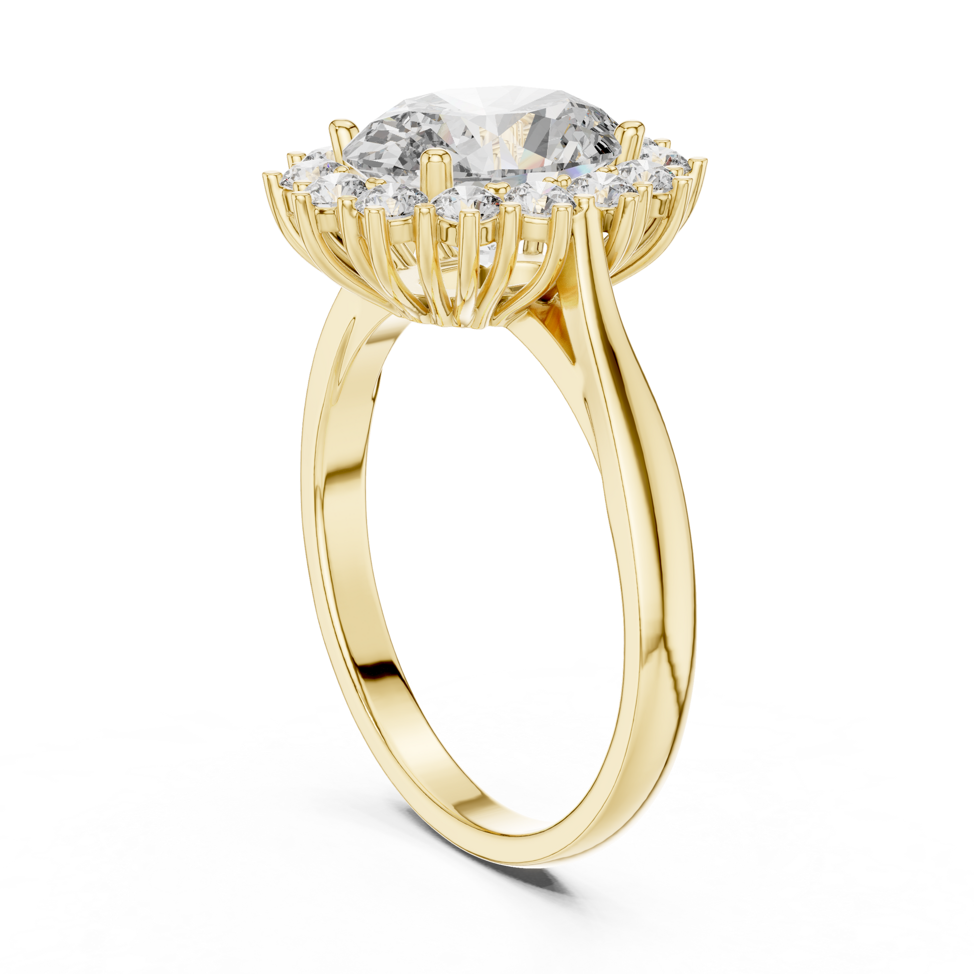 Round Halo Lab Grown Diamond Ring