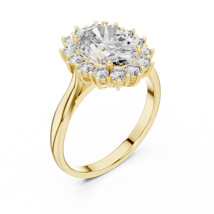 Round Halo Lab Grown Diamond Ring