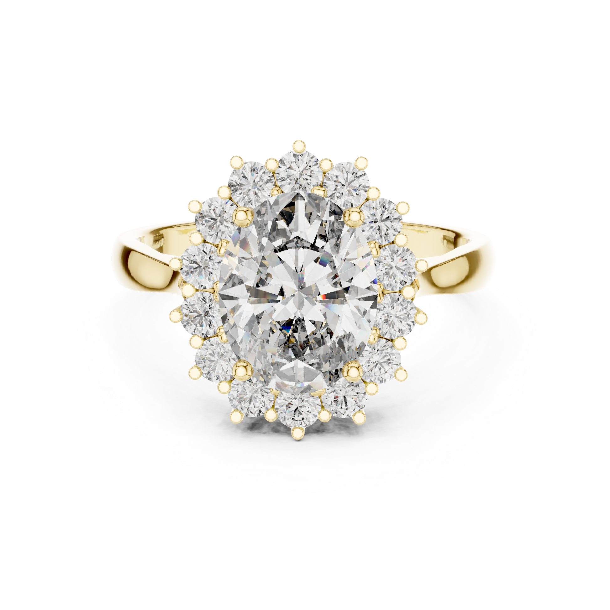 Round Halo Lab Grown Diamond Ring