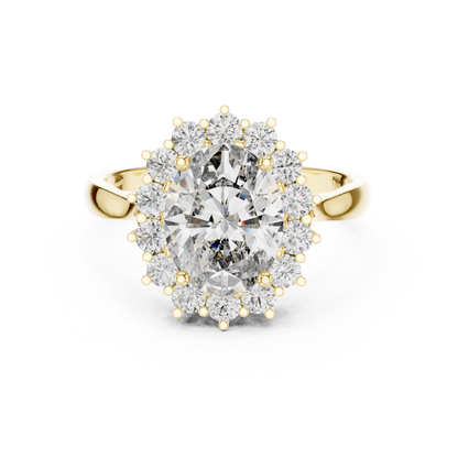 Round Halo Lab Grown Diamond Ring