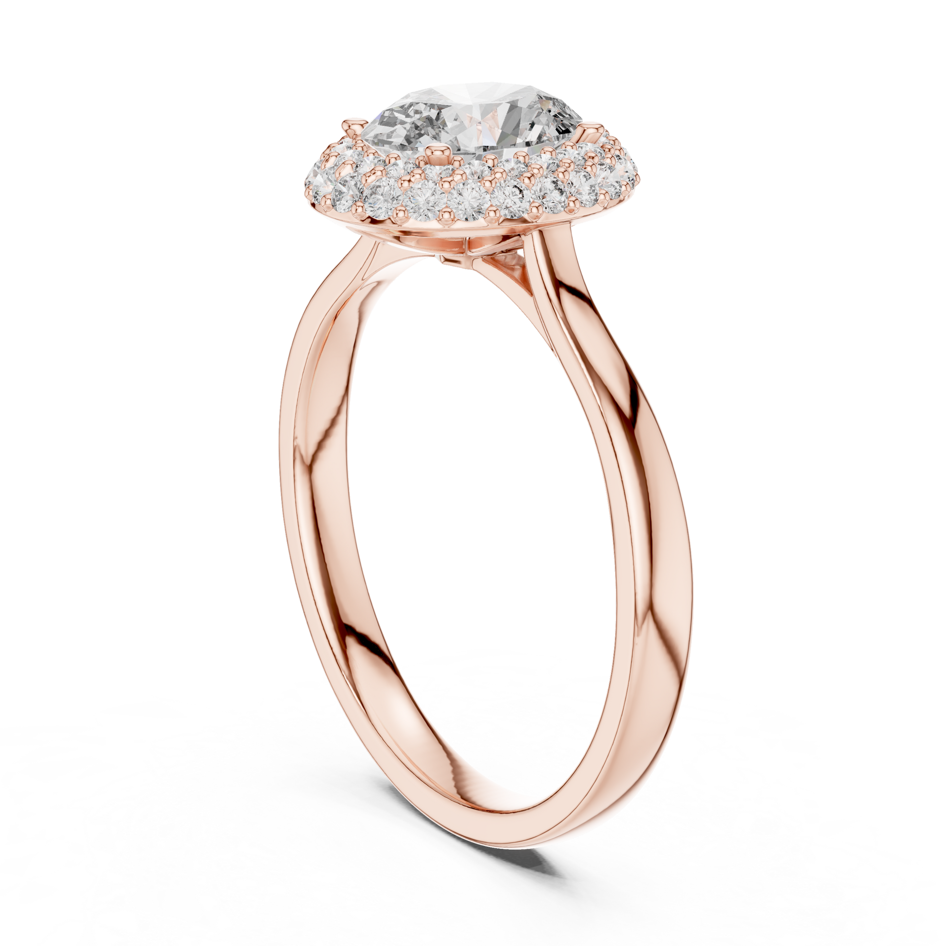 Round Halo Lab Grown Diamond Ring
