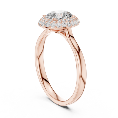 Round Halo Lab Grown Diamond Ring