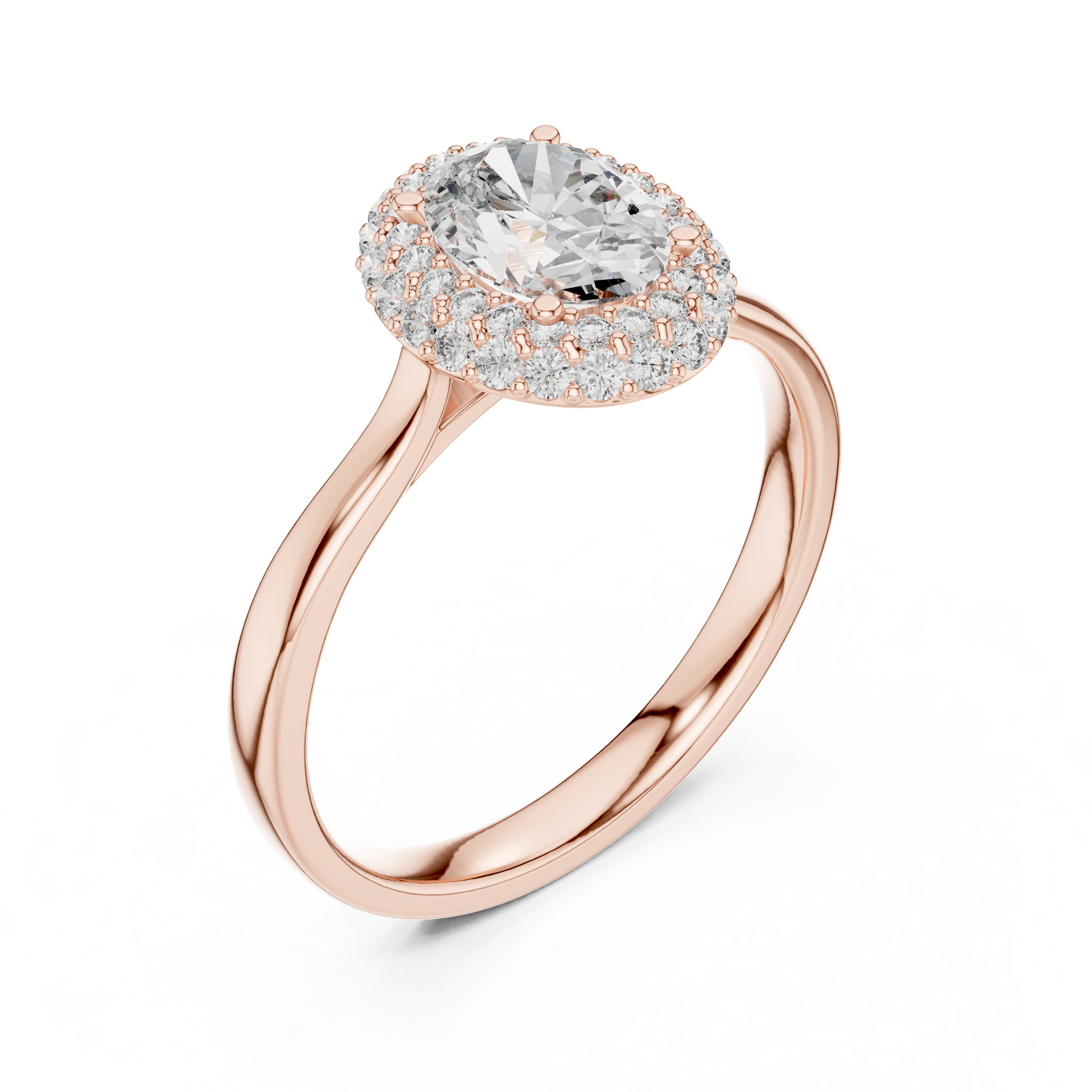 Round Halo Lab Grown Diamond Ring