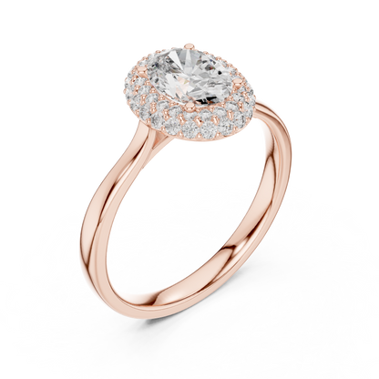 Round Halo Lab Grown Diamond Ring