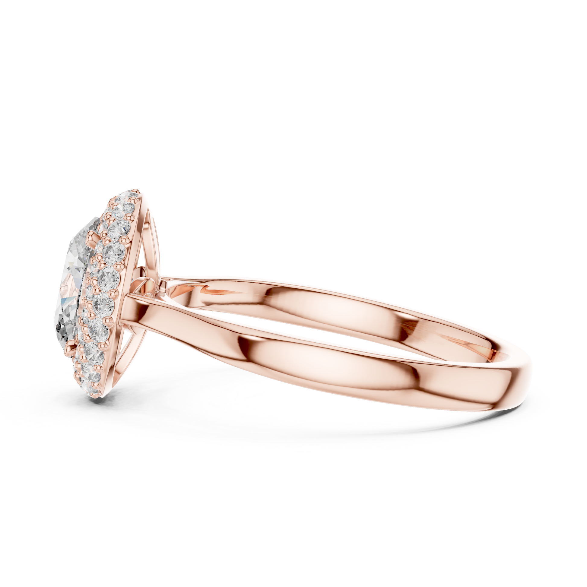 Round Halo Lab Grown Diamond Ring