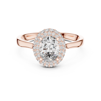 Round Halo Lab Grown Diamond Ring