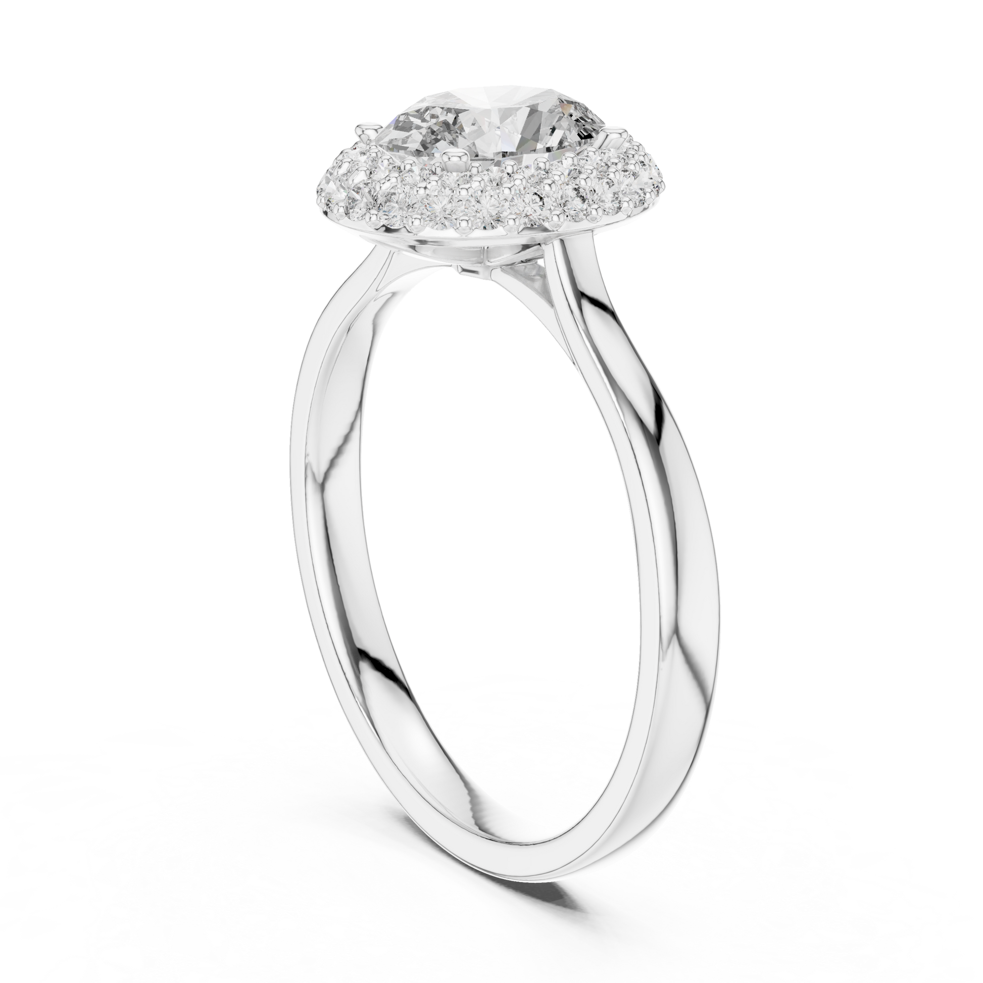 Round Halo Lab Grown Diamond Ring