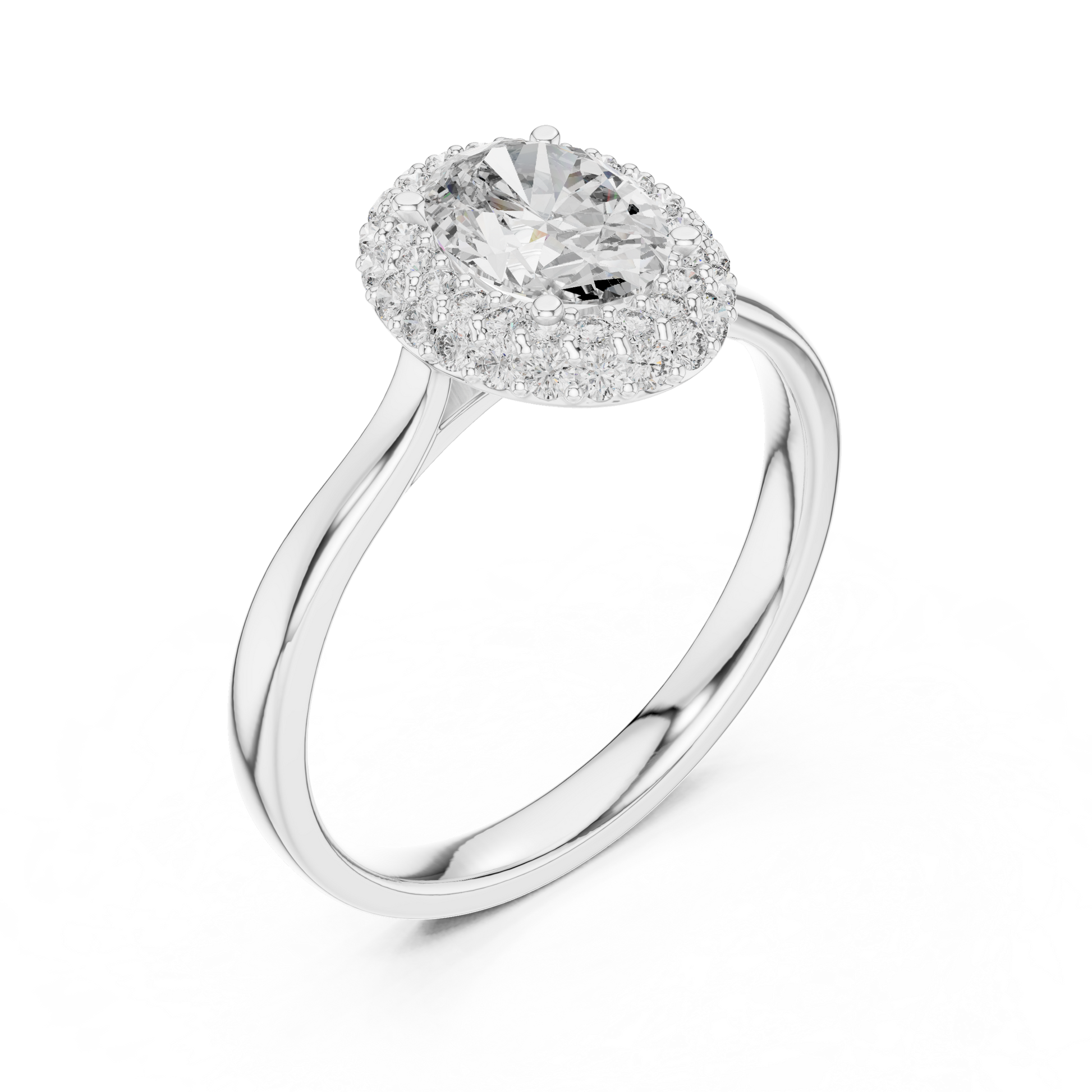 Round Halo Lab Grown Diamond Ring