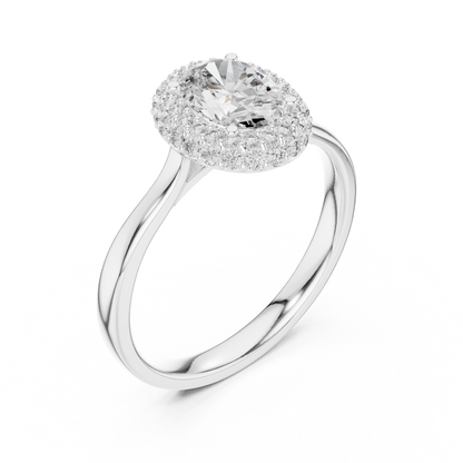 Round Halo Lab Grown Diamond Ring