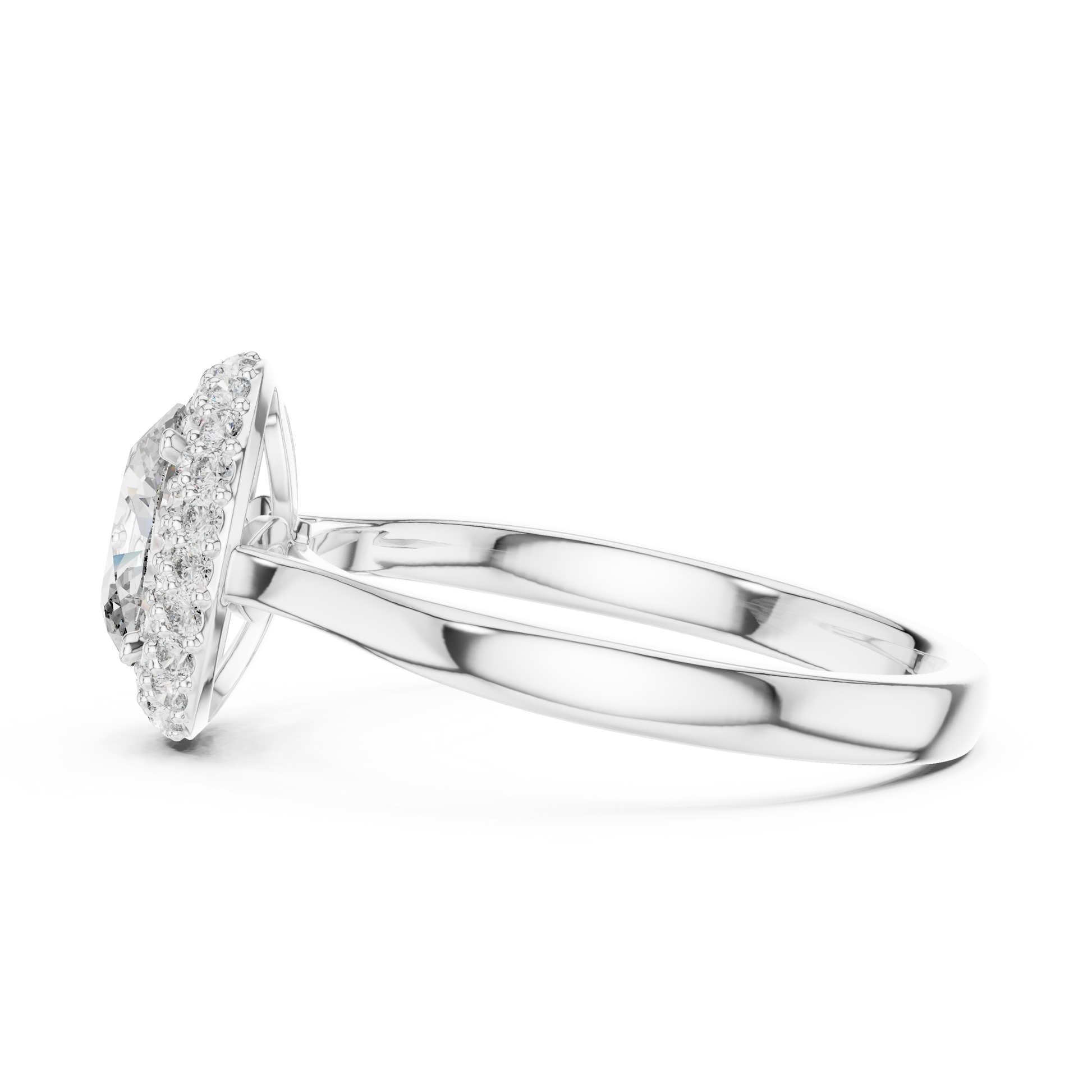 Round Halo Lab Grown Diamond Ring