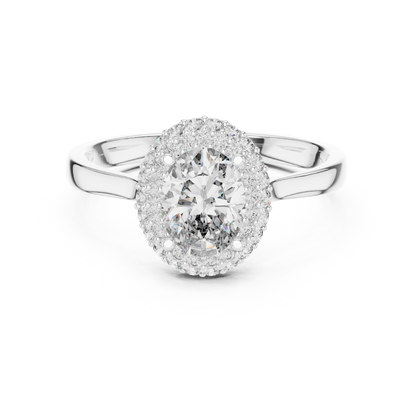 Round Halo Lab Grown Diamond Ring