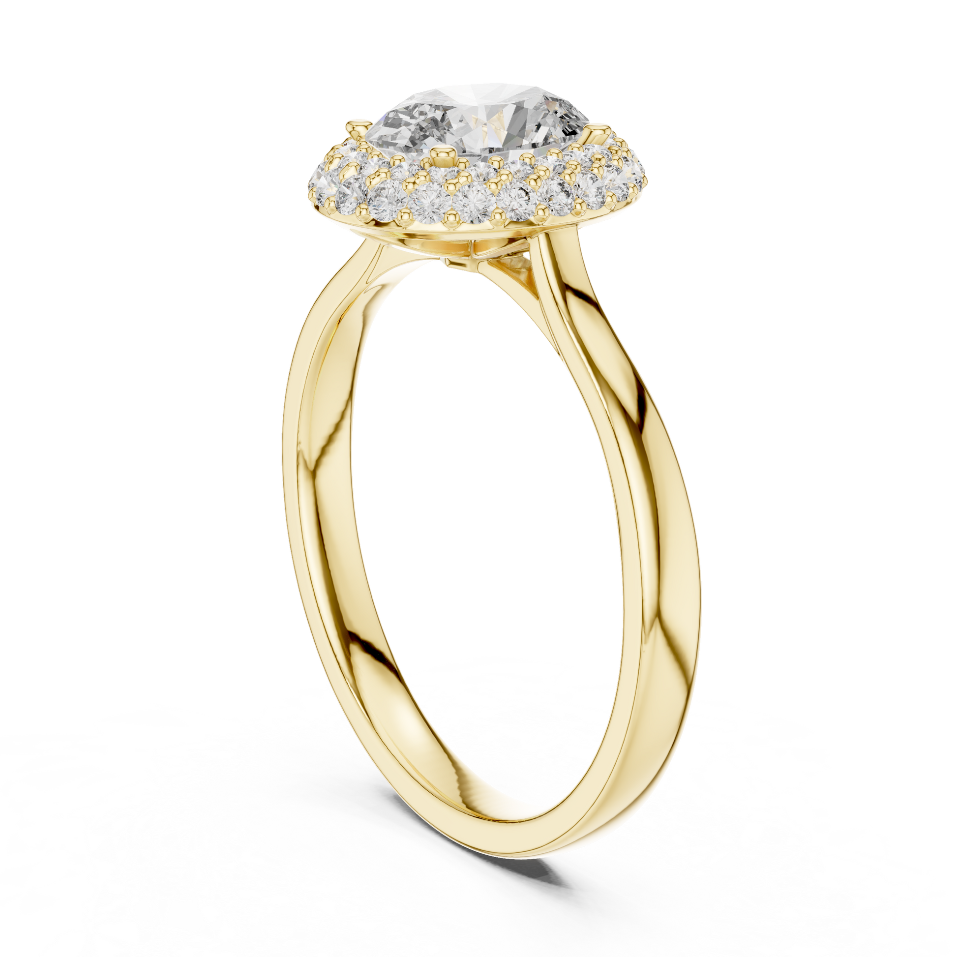 Round Halo Lab Grown Diamond Ring