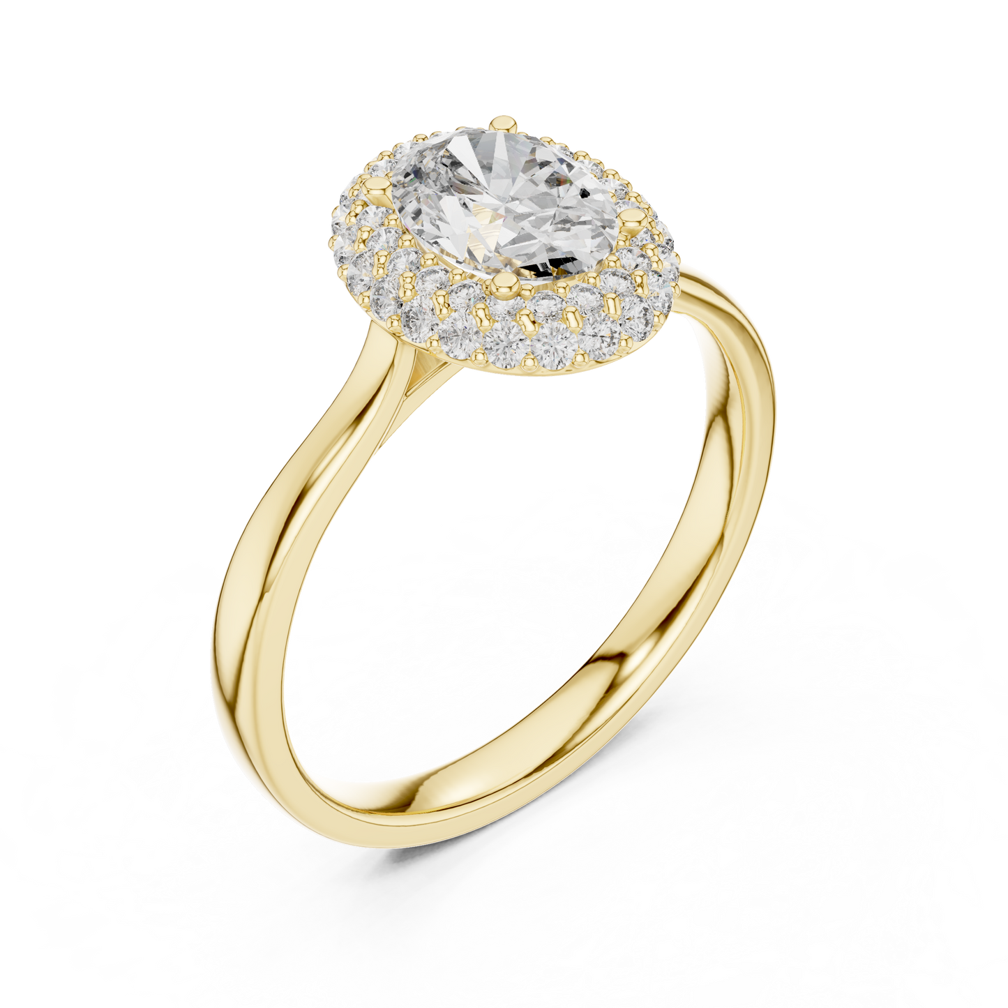 Round Halo Lab Grown Diamond Ring