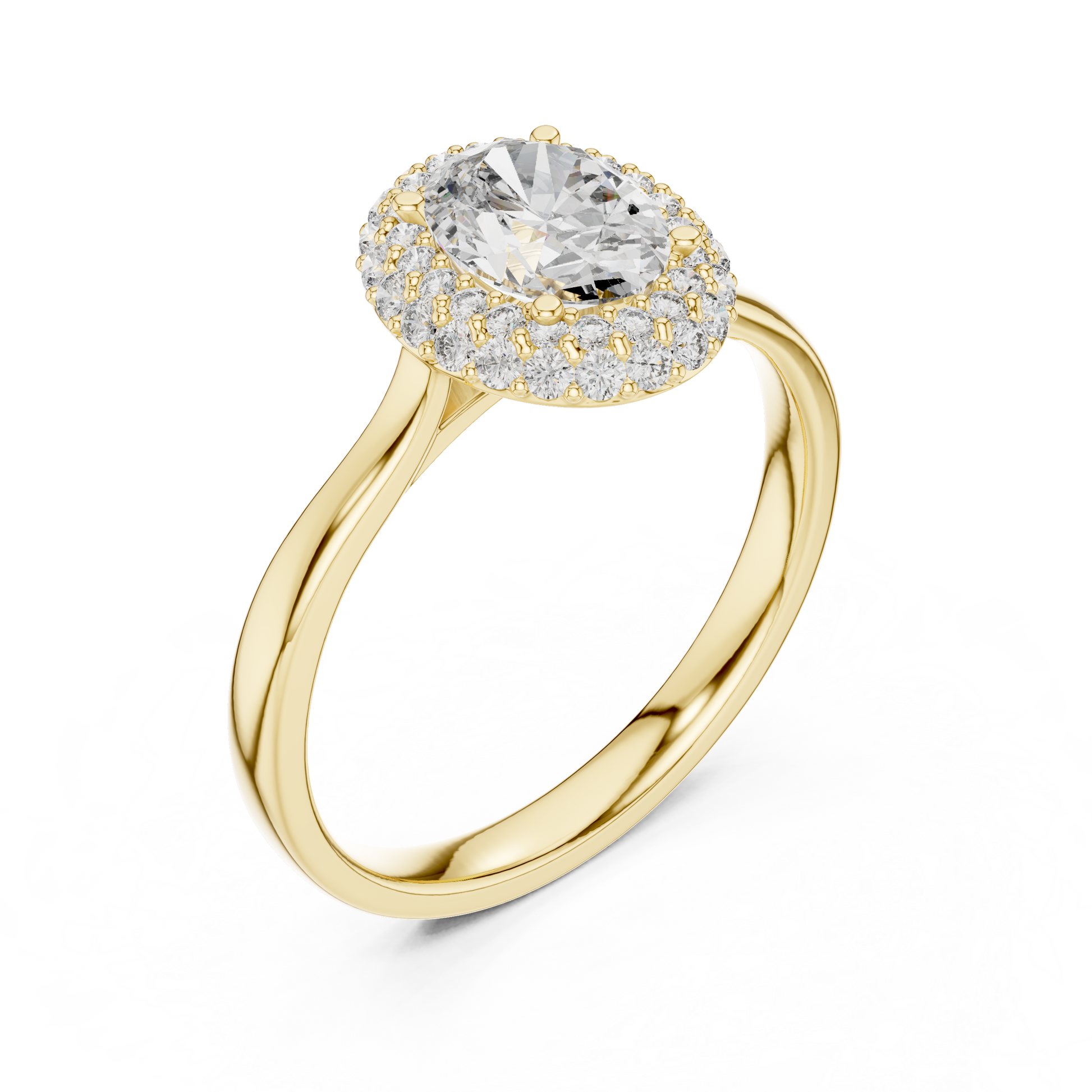 Round Halo Lab Grown Diamond Ring