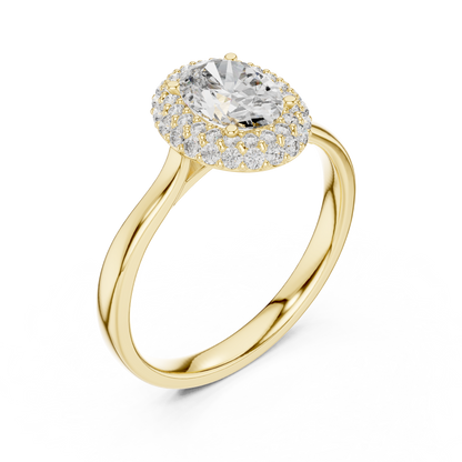 Round Halo Lab Grown Diamond Ring