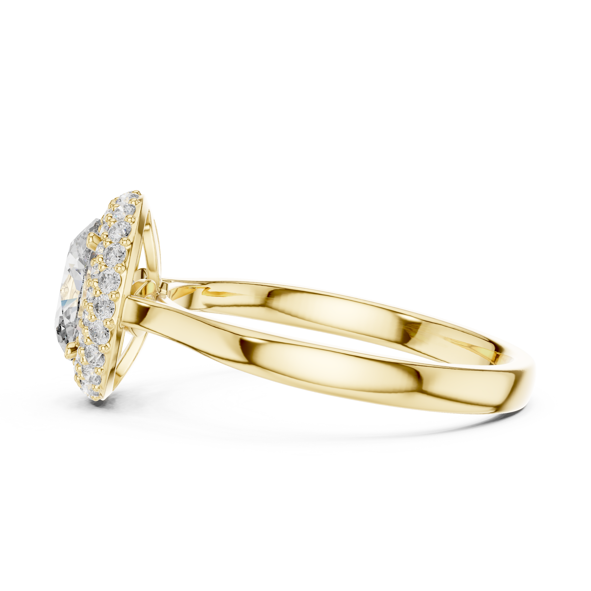 Round Halo Lab Grown Diamond Ring