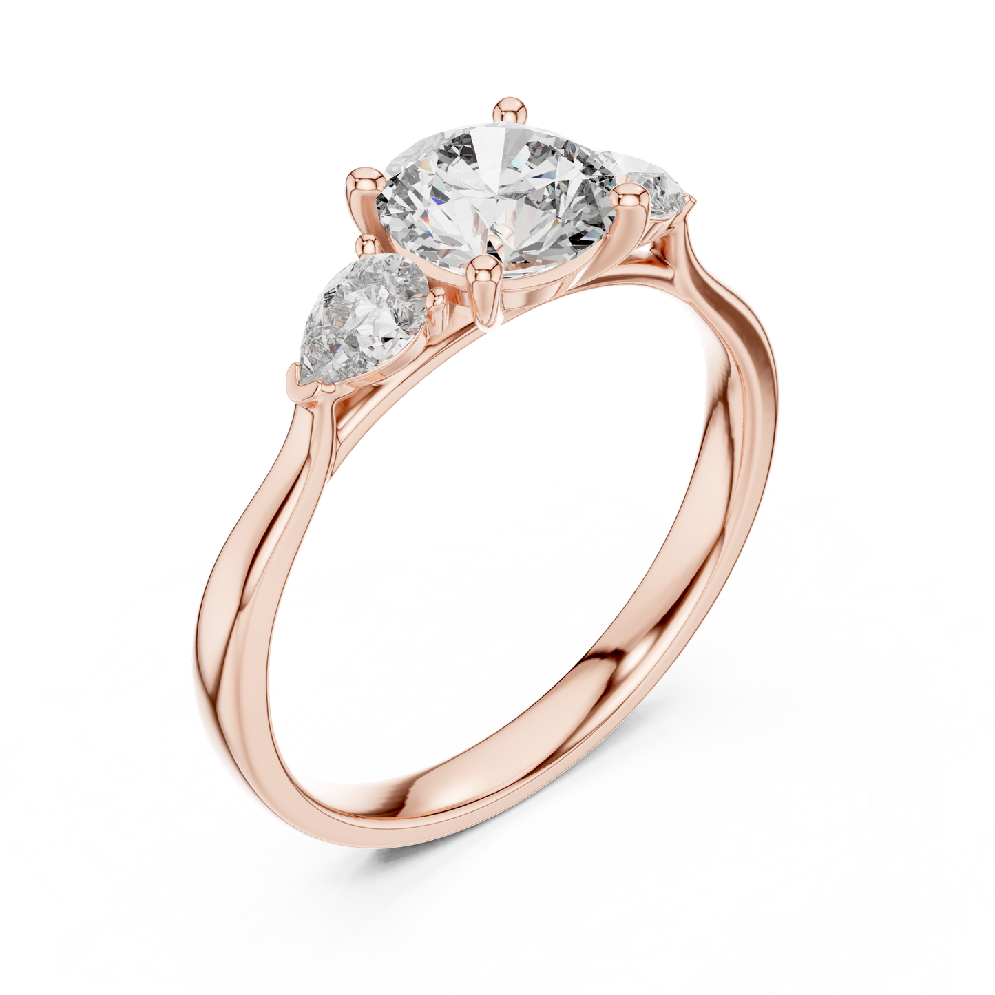 Mixed Shape Lab Grown Diamond Three Stone Ring